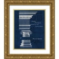thumbnail image 1 of Wild Apple Portfolio 26x32 Gold Ornate Wood Framed with Double Matting Museum Art Print Titled - Architectural Rendering II Blueprint, 1 of 4