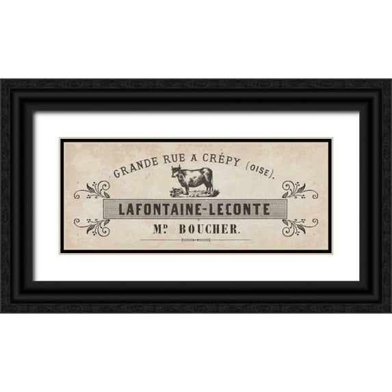 Wild Apple Portfolio 32x15 Black Ornate Wood Framed with Double Matting Museum Art Print Titled - Animal Bill of Sales II