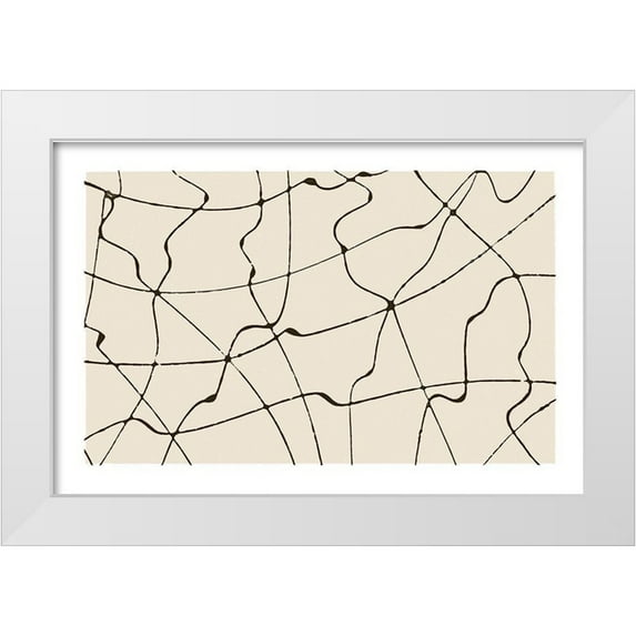 Wild Apple Portfolio 32x23 White Modern Wood Framed Museum Art Print Titled - Map to Nowhere