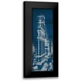 thumbnail image 1 of Wild Apple Portfolio 7x14 Black Modern Framed Museum Art Print Titled - Times Square Postcard Blueprint Panel, 1 of 5
