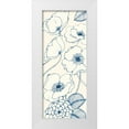 thumbnail image 1 of Wild Apple Portfolio 8x14 White Modern Wood Framed Museum Art Print Titled - Pen and Ink Flowers on cream Panel III, 1 of 4