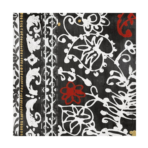 Wild Apple Portfolio 'Bali Tapestry I BW' Canvas Art