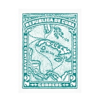 Wild Apple Portfolio 'Cuba Stamp XIII Bright' Canvas Art