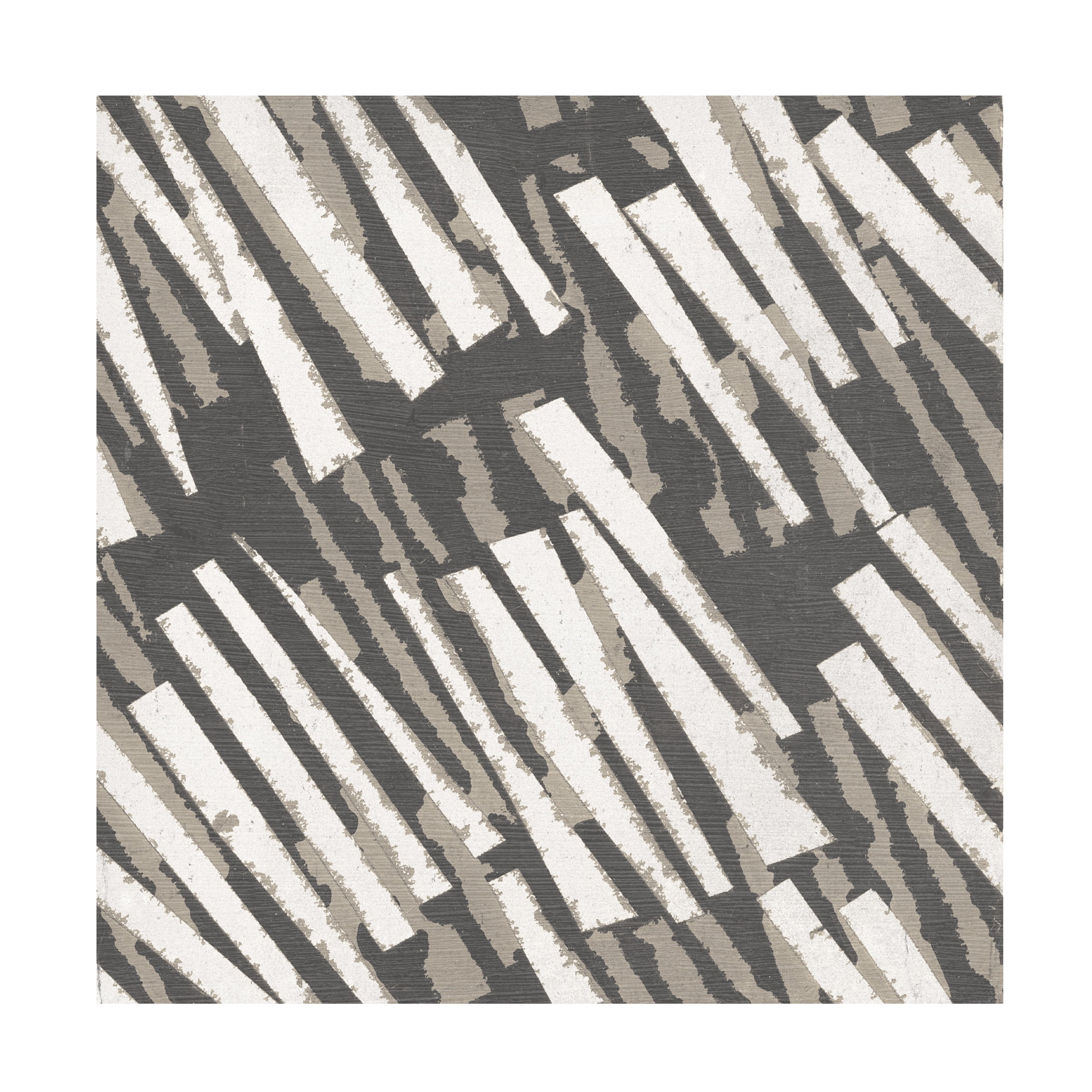 Neutral Gray and White Abstract Canvas Art, 14" x 14"