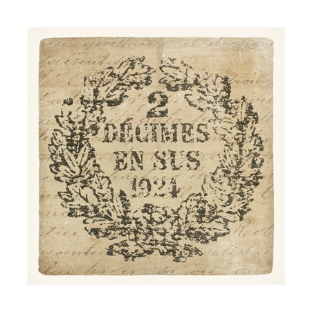 Wild Apple Portfolio 'Vintage Letter Crest II Antique Border v2' Canvas Art