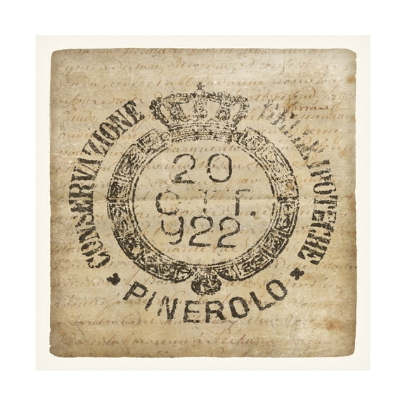 Wild Apple Portfolio 'Vintage Seal IX Antique Border v2' Canvas Art