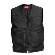 WILD ASS Lined Denim Vest, Black - X-Large