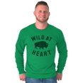 thumbnail image 1 of Wild At Heart Buffalo Inspirational Long Sleeve TShirt Men Women Brisco Brands 3X, 1 of 6