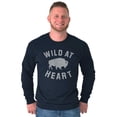 thumbnail image 1 of Wild At Heart Buffalo Inspirational Long Sleeve TShirt Men Women Brisco Brands M, 1 of 6