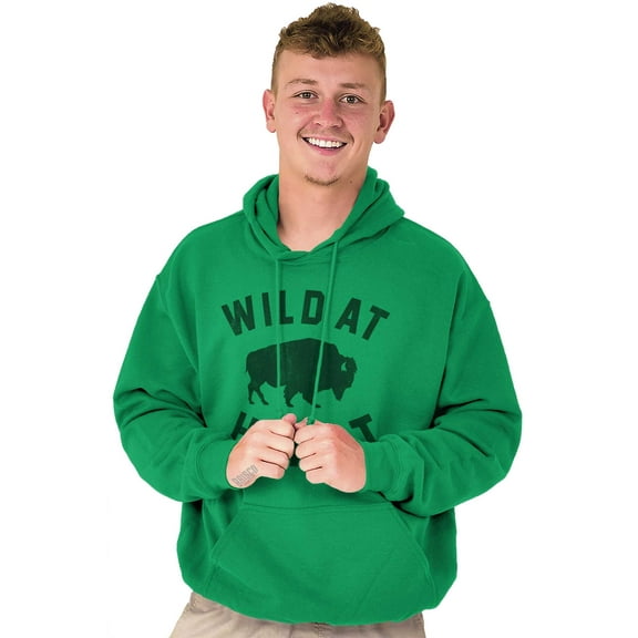 Wild At Heart Buffalo Inspirational Unisex Plus Fleece Graphic Hoodie Brisco Brands 2X