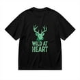 thumbnail image 1 of Wild At Heart, Deer Print, T Shirt for Men, Vintage Graphic Tees Men, 23807076,3XL, 1 of 8