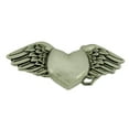thumbnail image 1 of Wild At Heart Wings Shaped Belt Buckle Silver Chrome Metal New Tattoo Gothic Hip, 1 of 2