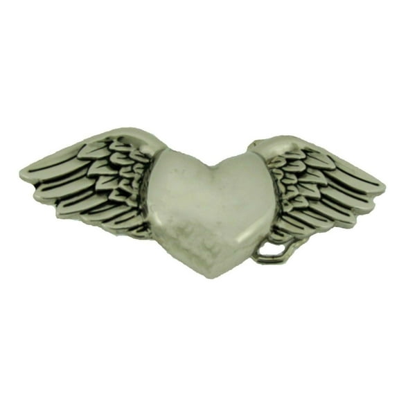 Wild At Heart Wings Shaped Belt Buckle Silver Chrome Metal New Tattoo Gothic Hip