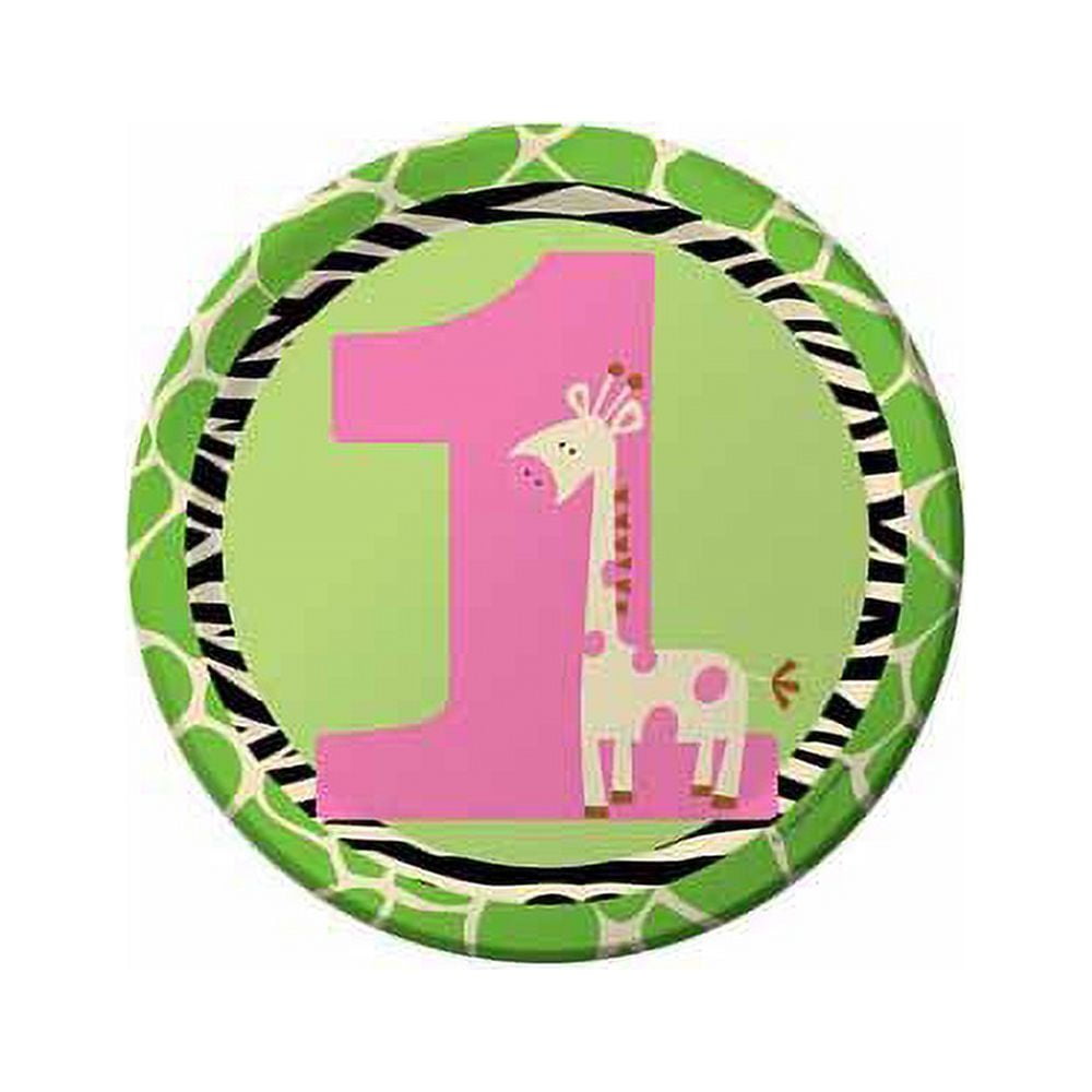 Creative Converting Giraffe Print Square Dessert Plates - 8 Count Animal Print Partyware