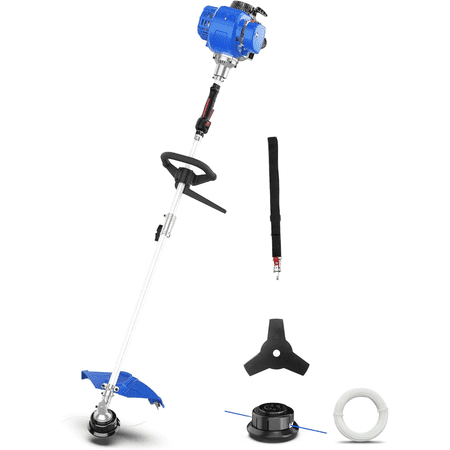 Wild Badger Power Gen2 31cc 4-Cycle Gas Powered Weed Wacker, 2-in-1 String Trimmer & Brush Cutter, No Mixing Required, Extra Trimmer Line Included, Straight Shaft with Shoulder Harness