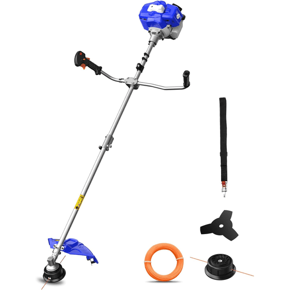Wild Badger Power Upgraded Gen2 52cc Weed Wacker Gas Powered, 3-in-1 String Trimmer and Brush Cutter for Heavy Duty Yard Work, Full Crank Engine with Extra Trimmer Line and Shoulder Strap