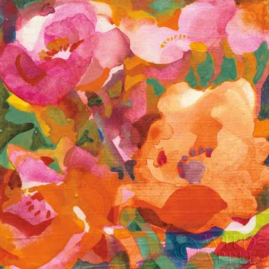 Wild Beach Roses IV Canvas Art - Dusty Knight (24 x 24)