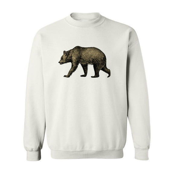 Wild Bear Drawing Sweatshirt Men -Image by Shutterstock, Male Small