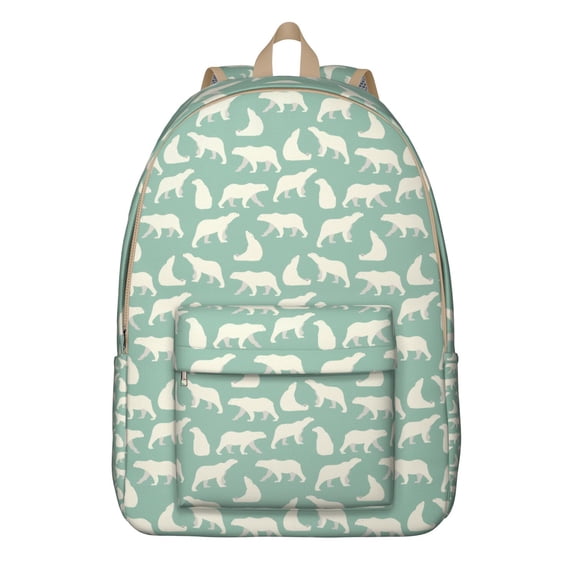 Wild Bear Print Laptop Backpack for Students, Lightweight and Durable School Bag with Cute Hunting and Forest Design