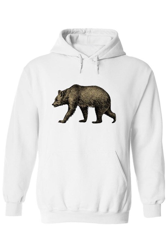 Wild Bear Sketch Hoodie Men -Image by Shutterstock, Male Medium