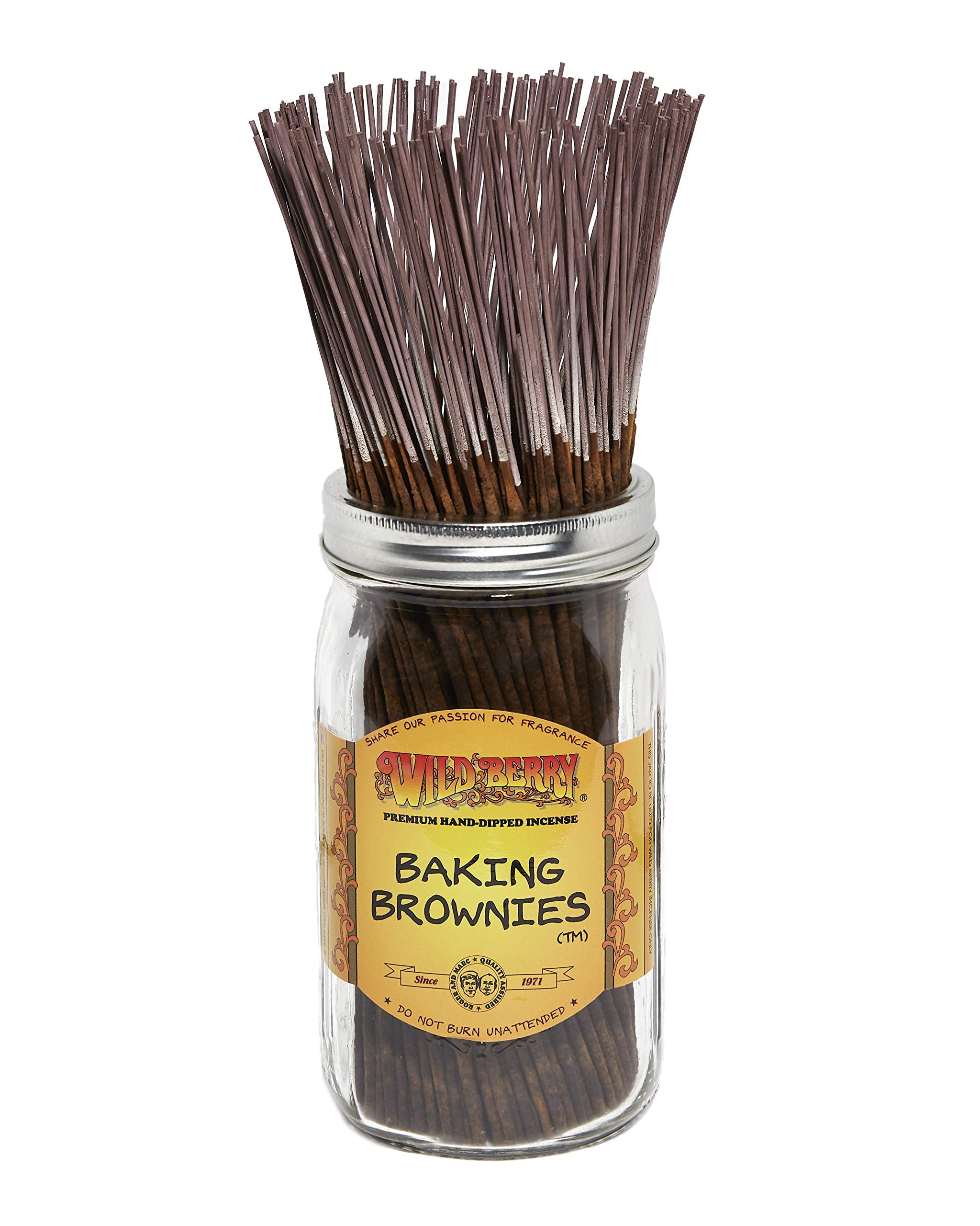 Wild Berry Baking Brownies Incense Sticks, 100 Count Hand-Dipped Aromatic Incense