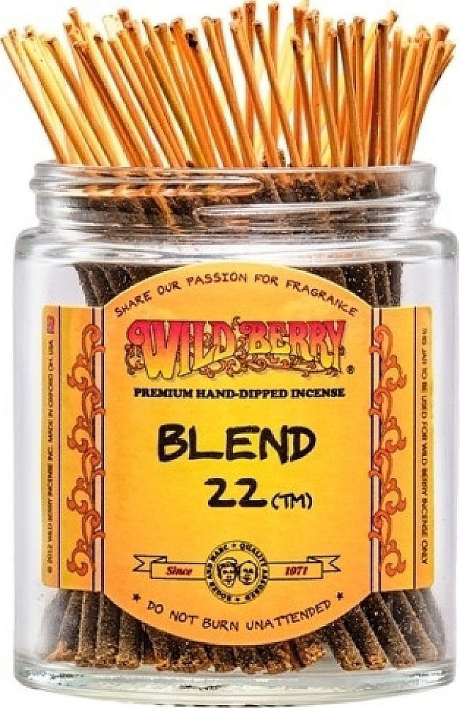 Wild Berry Blend 22 Shorties Incense Stick Bundle [100 Sticks Per Pack - Brown - 4"]