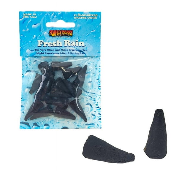 Wild Berry Fresh Rain Incense Cones 15 Ct. Made In USA