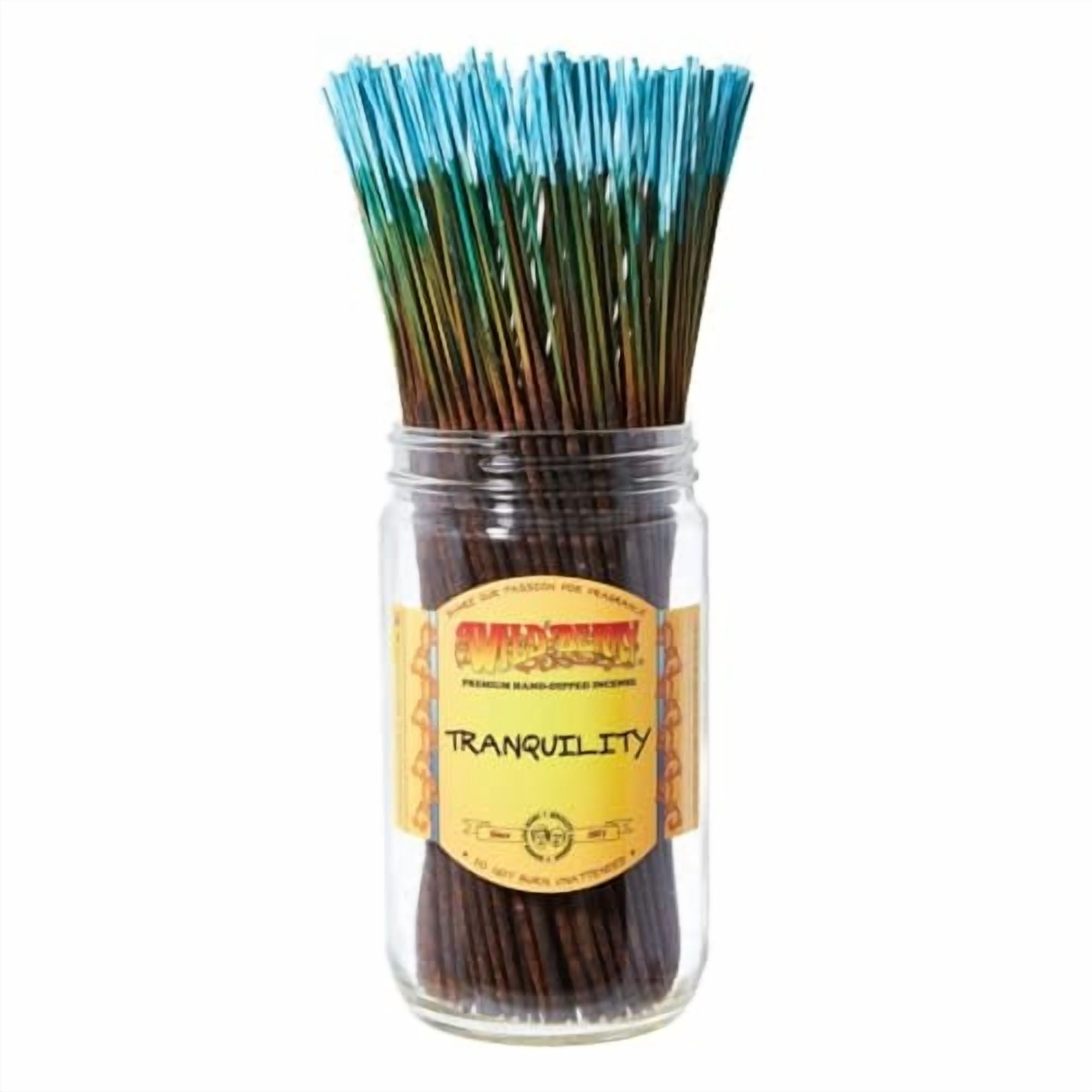 Wild Berry Incense Sticks - Tranquility - Relaxing Citrus Blend with Sandalwood and Amber - Hand Dipped in The USA (100 Count)