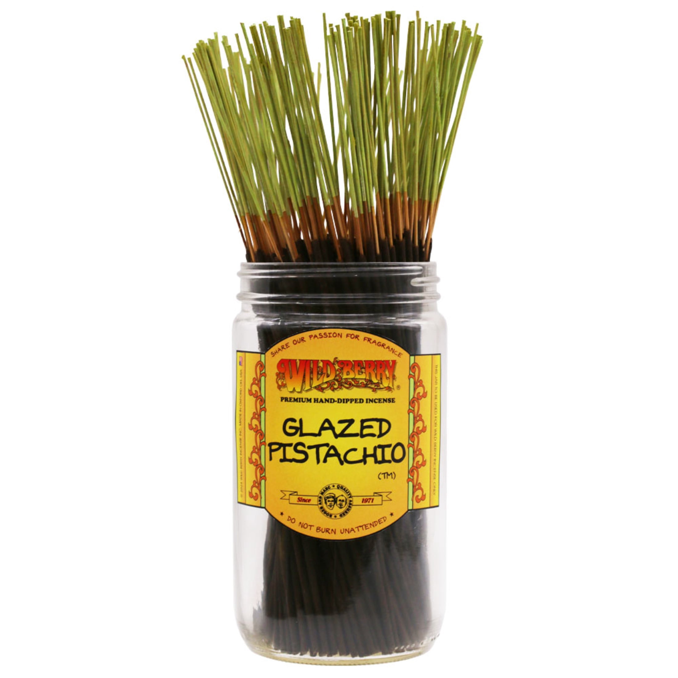 Full Sealed Bundle Wild Berry Traditional 11' Incense Stick - Glazed Pistachio - 100x Sticks