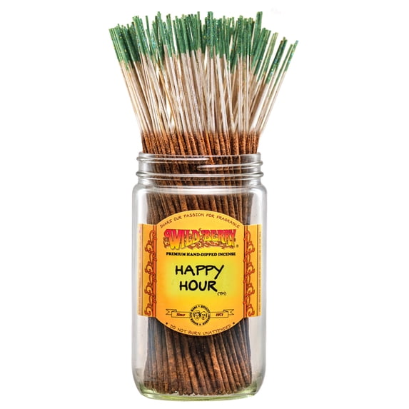 Wild Berry Incense Traditional 11" - Happy Hour - 100 Sticks - USA Wildberry
