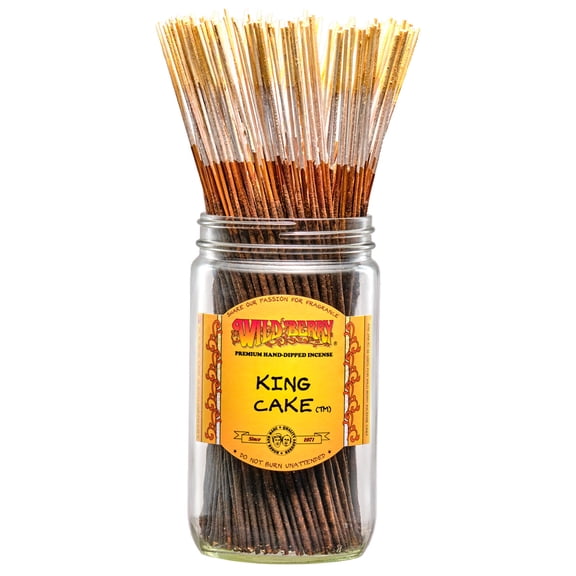 Wild Berry Incense Traditional 11" - King Cake - 20 Sticks - USA Wildberry