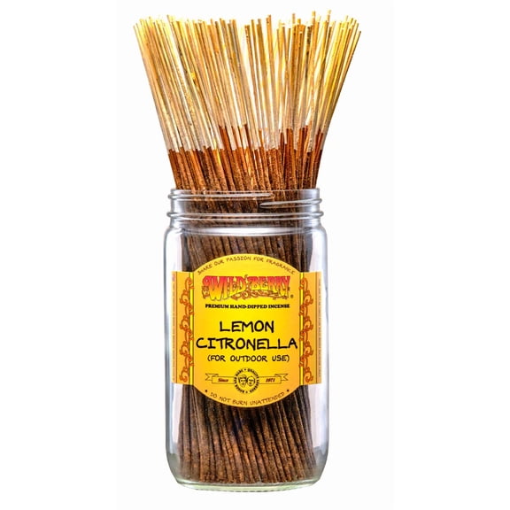 Wild Berry Incense Traditional 11" - Lemon Citronella - 100 Sticks - USA Wildberry
