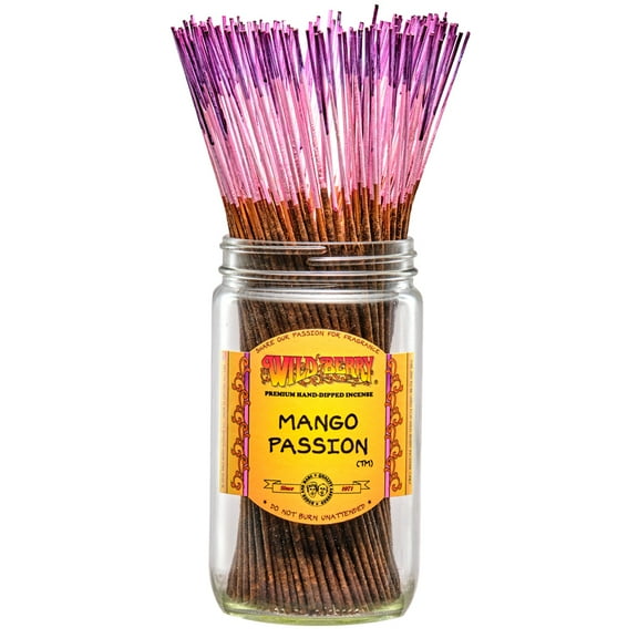 Wild Berry Incense Traditional 11" - Mango Passion - 20 Sticks - USA Wildberry