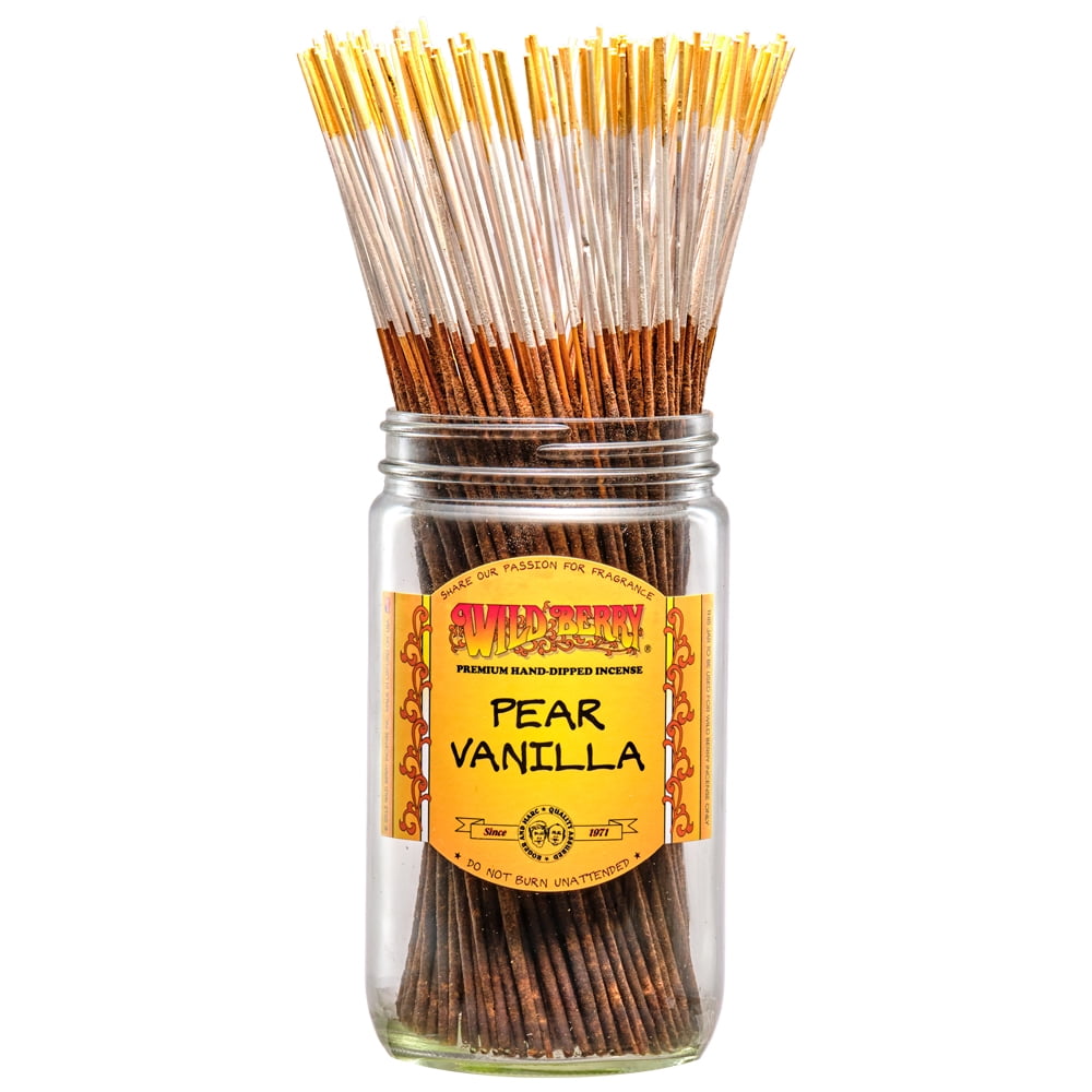Wild Berry Incense Traditional 11" - Pear Vanilla - 100 Sticks - USA Wildberry