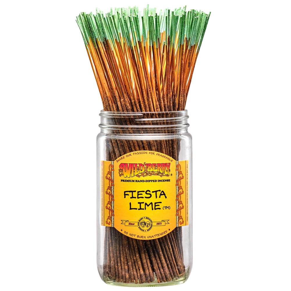 Wild Berry Incense Traditional 11" Sticks - Fiesta Lime - 100 Sticks - USA Made Wildberry