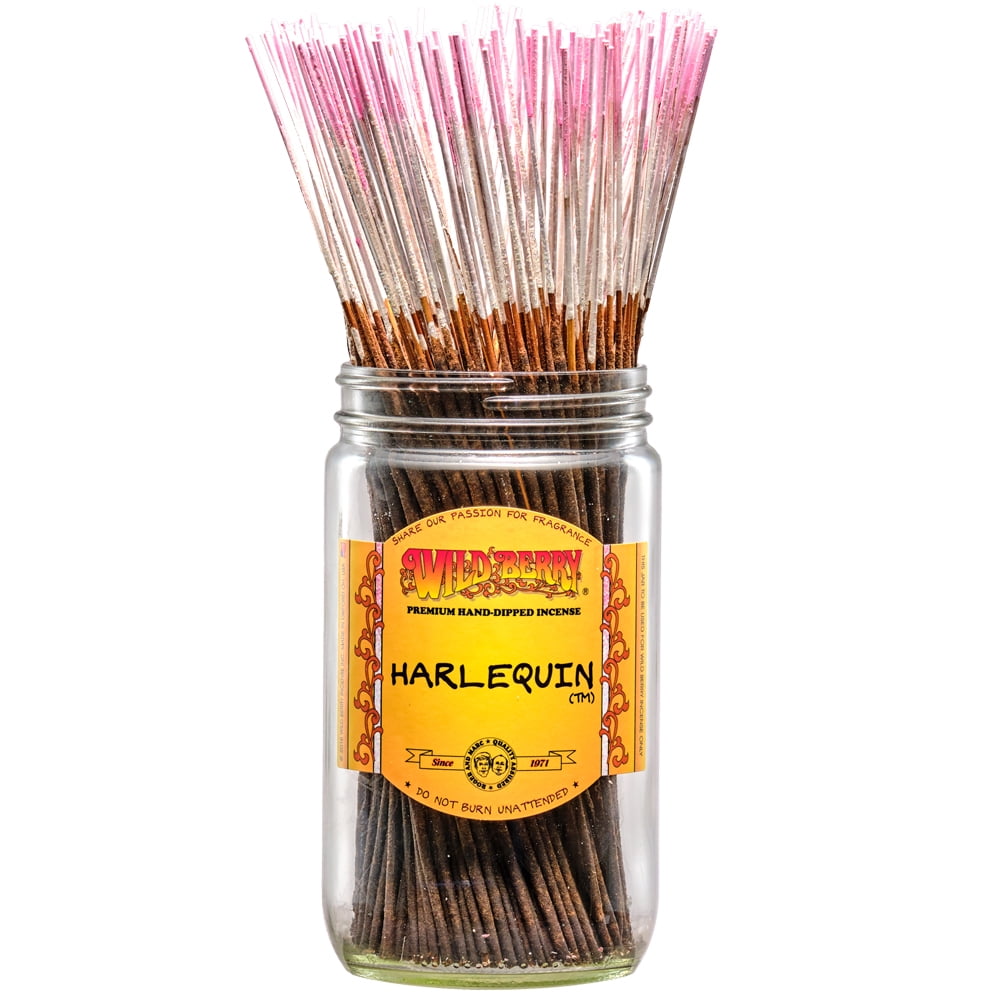 Wild Berry Incense Traditional 11" - Harlequin - 100 Sticks - USA Wildberry
