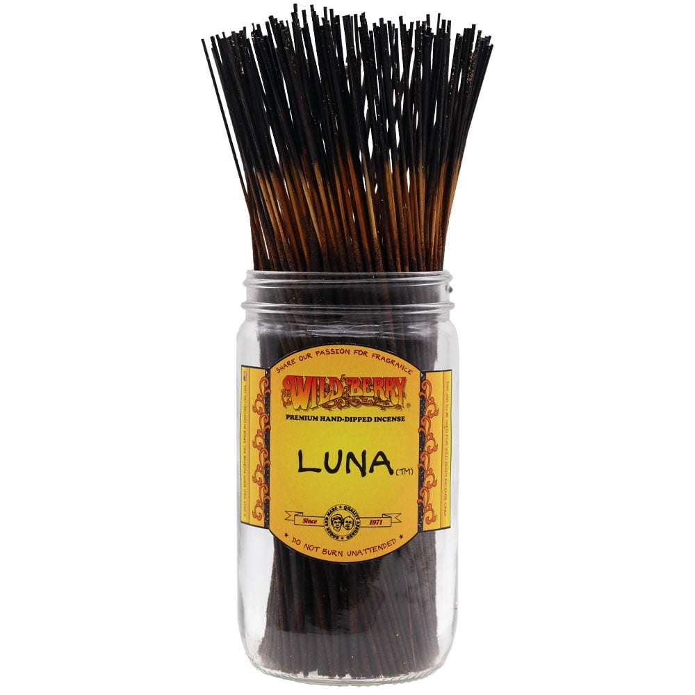 Wild Berry Incense Traditional 11" Sticks - Luna - 100 Sticks - USA Made Wildberry