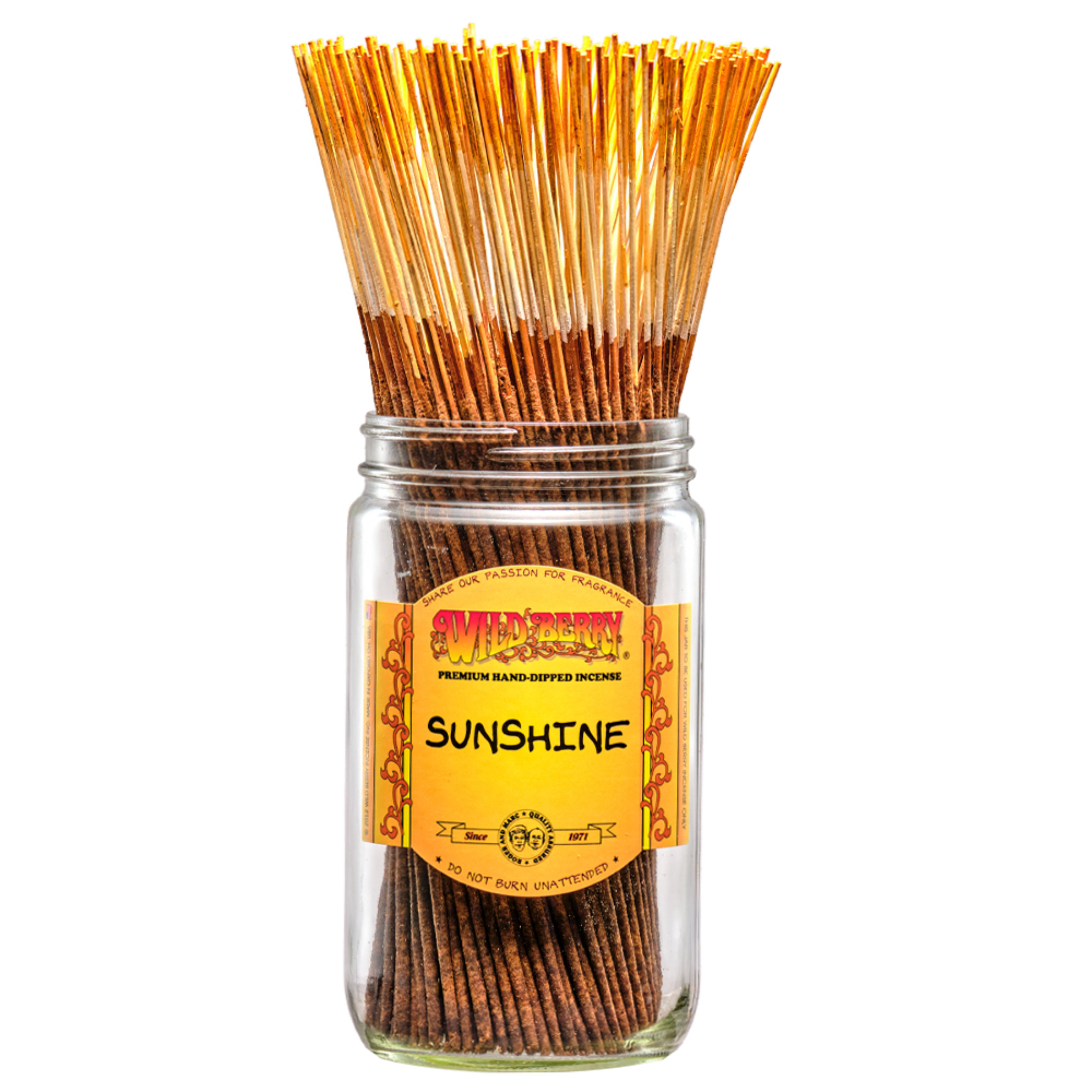 Full Sealed Bundle Wild Berry Traditional 11' Incense Stick - Sunshine - 100x Sticks