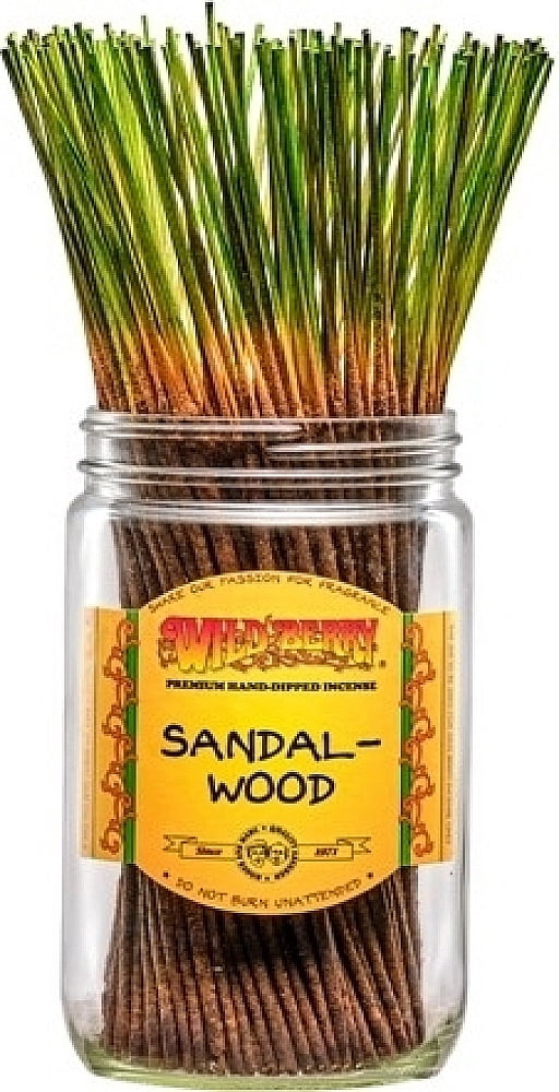 Wild Berry Sandalwood Incense Stick Bundle [100 Sticks Per Pack - Brown - 10.5"]