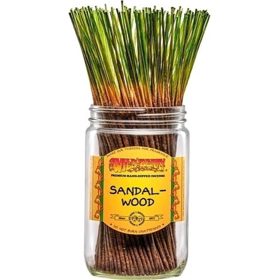 Wild Berry Sandalwood Incense Stick Bundle [100 Sticks Per Pack - Brown - 10.5"]