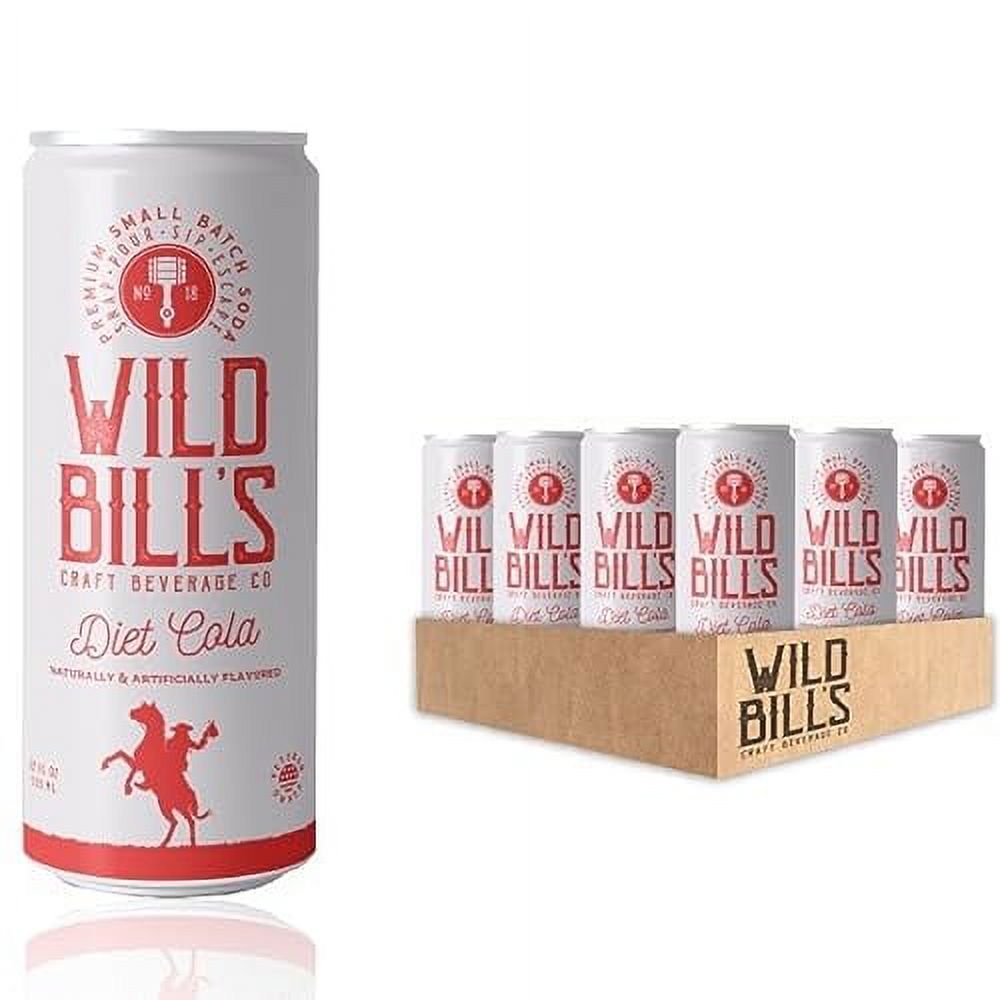 Wild Bill's Diet Cola Soda Classic Craft Soda Pop Soft Drinks, Sodas