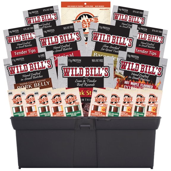 Wild Bill's Multi-Brand 20-Piece Sampler Gift Tool Box (jerky, sticks & more)
