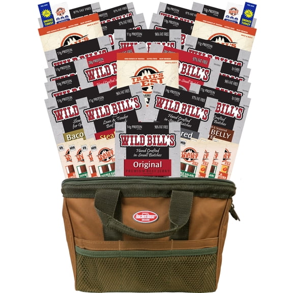 Wild Bill's Multi-Brand 35-Piece Sampler Gift Tool Bag  Beef Jerky, Turkey & More