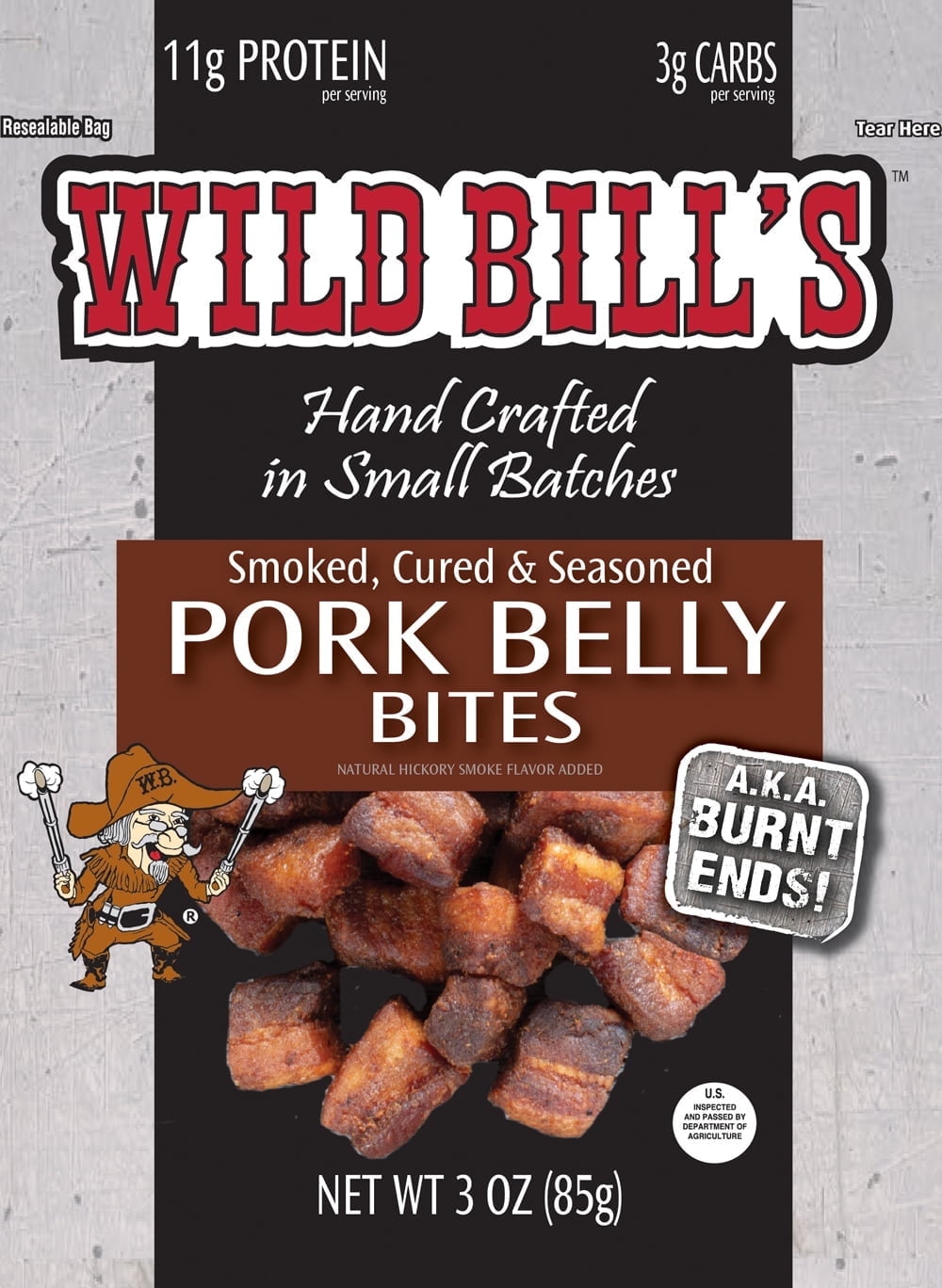 Wild Bill's Pork Belly Bites, 3 Piece, 3 Ounce Bag