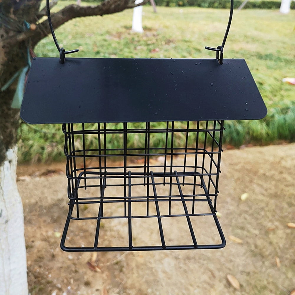 Wild Bird Feeder Squirrel Proof Outdoor Hanging Suet Holder with Metal