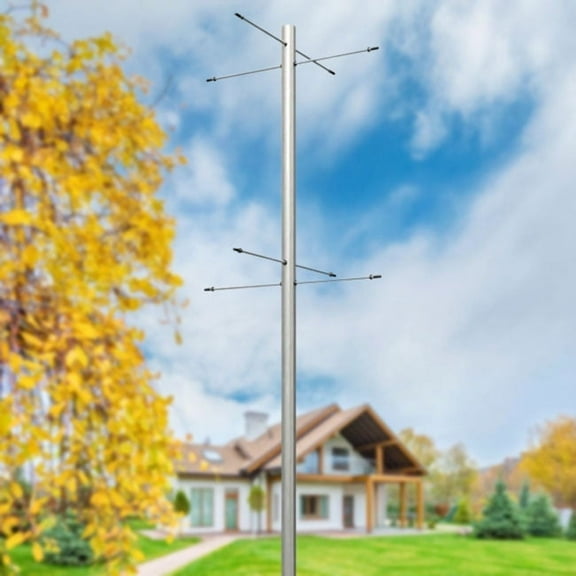 Wild Bird Lover's Aluminum Pole for 8 Gourds, 4 Over 4