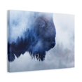 thumbnail image 1 of Wild Bison And A Pine Forest Buffalo Art Canvas Wall Art for Home Decor Ready-to-Hang, 1 of 15