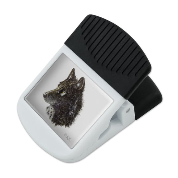 Wild Black Wolf Head Refrigerator Fridge Magnet Magnetic Hanging Hook Note Snack Clip