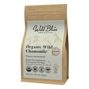 Wild Bliss OrganicChamomile Flower Herbal Tea – Caffeine Free Daily Wellness Infusion -75 Tea Bags