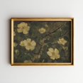 Wild Bloom Vintage Floral Wall Art Print, Cream Flower Green Botanical ...
